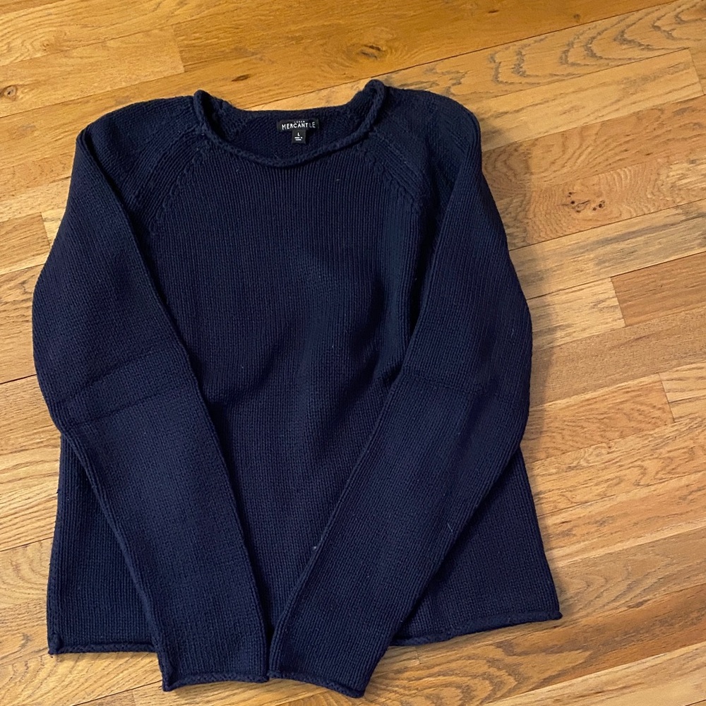Deep Blue Knit Sweater J Crew Mercantile